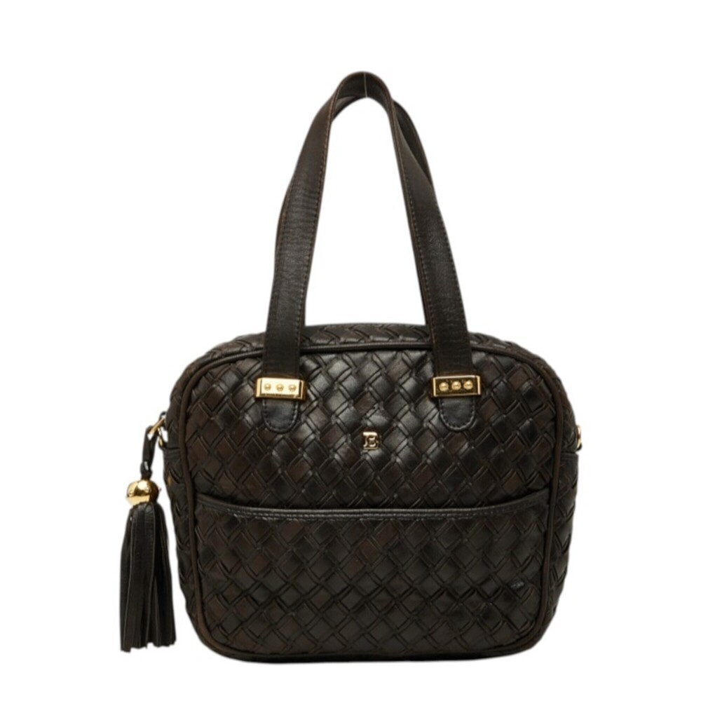 Bally Tassel Handbag, Dark Brown Leather, Women's BALLY